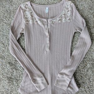 Victoria's Secret lace henley